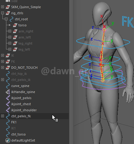 [Maya]Rigging 10 - Spine IK